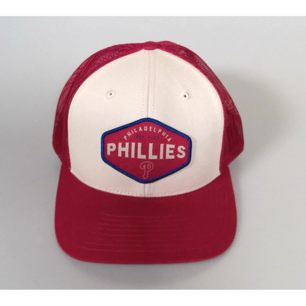 Philadelphia Phillies Trucker Hat Red White Mesh Snapback MLB Fan Favorite CLEAN